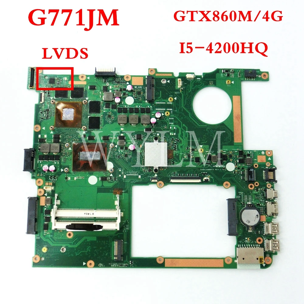 G771JM материнская плата N15P-GX-A2 GTX860M 4G I5-4200 Процессор материнская плата версия 2,0 для ASUS G771 G771J G771JM материнская плата для ноутбука