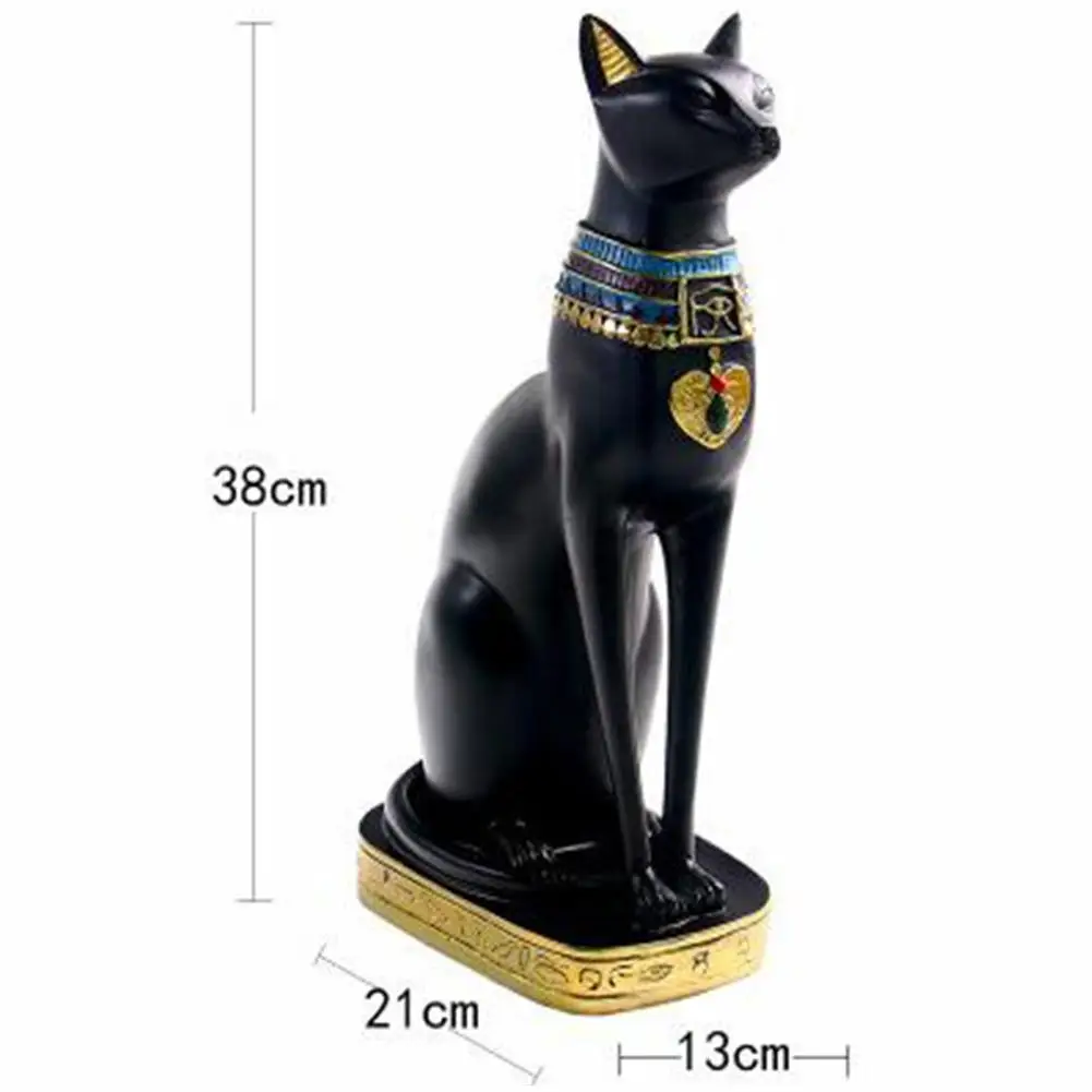 3 размера египетская Лунная богиня Bastet increation Cat Статуэтка божества египетский кот Бог фэн шуй смола фигурка домашний рабочий стол ремесло - Цвет: Red