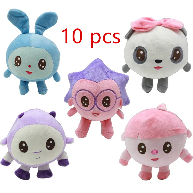 

10 pcs/ lot Cute Spherical Rabbit Pig Owl Cartoon Movies Character Stuffed Toy Plush Doll Birthday Children's Day Gift For Kids