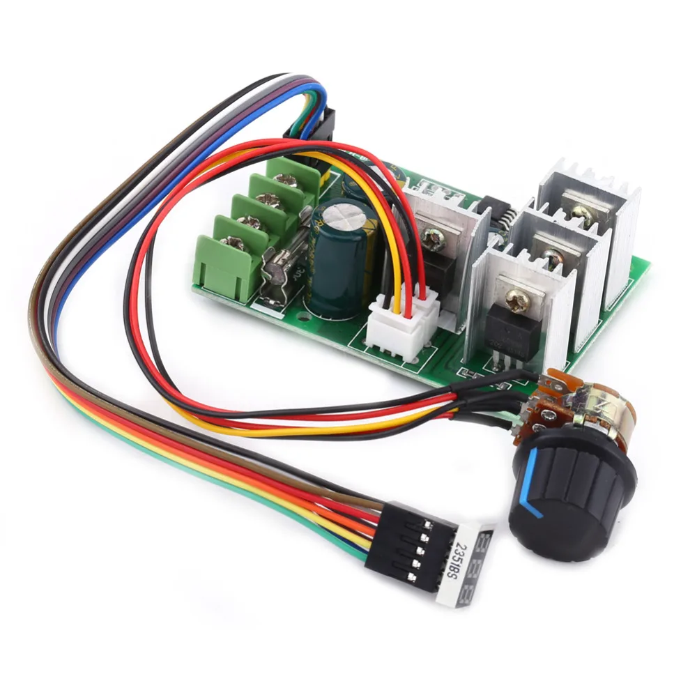 DC 6V 60V 30A Variable Speed Motor Controller Driver Control With Digital Display Circuit Board