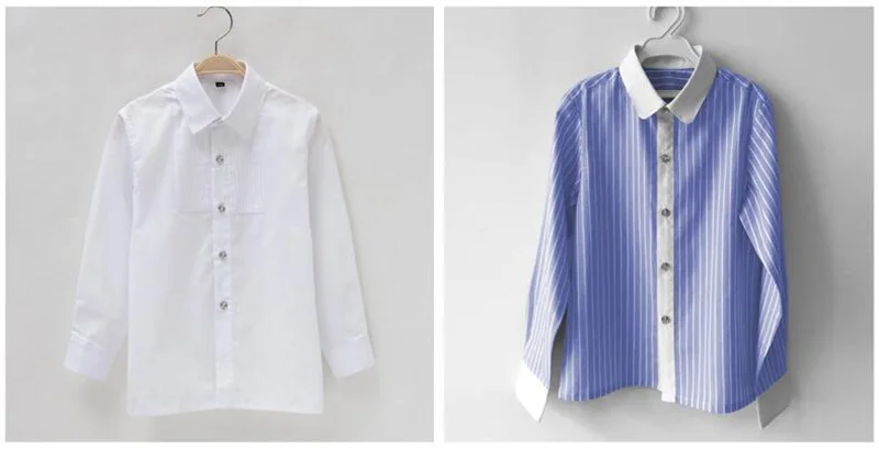 Boys White Full Sleeves Shirt Children Formal Shirts (9)