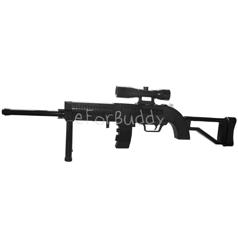 Sniper Rifle Gun with Rumble Feedback for Nintendo Wii, Blackrifle