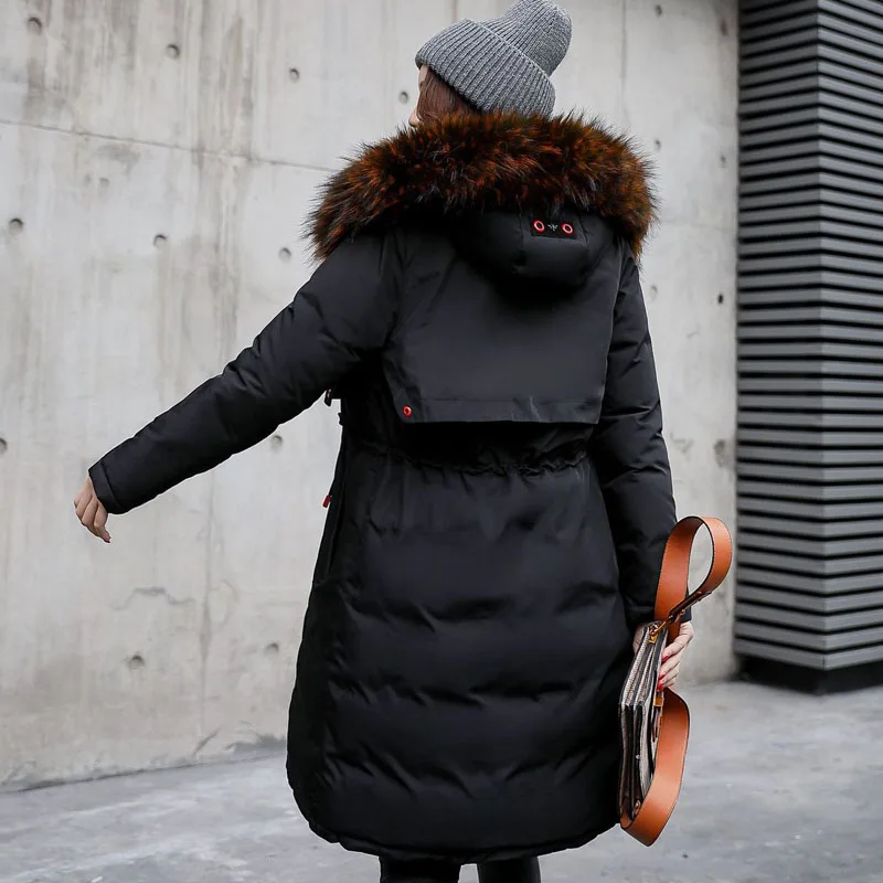 Raton Vers À Le Manteau Laveur Grande De D'hiver Fourrure Col blue khaki Nouveau Red Veste black Bas Capuchon Coréenne L'auto face Version culture Deux Coton gray Longue AqW6UPH