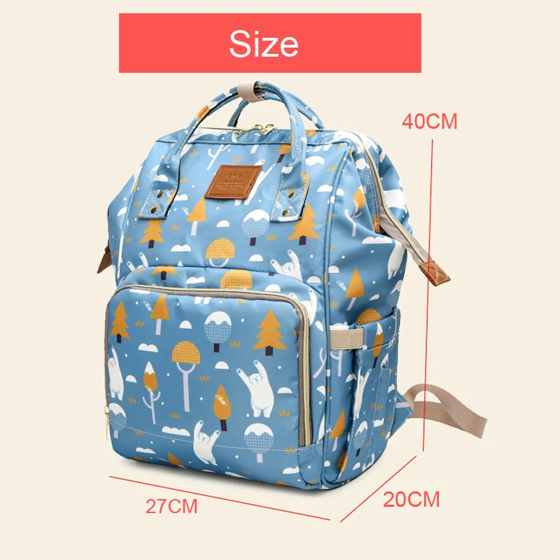 Baby Diaper Bag Mummy Travel Backpack Brand Large Capacity Maternity Nappy Bags Print Wetbag Nursing Bag For Baby Care (21)