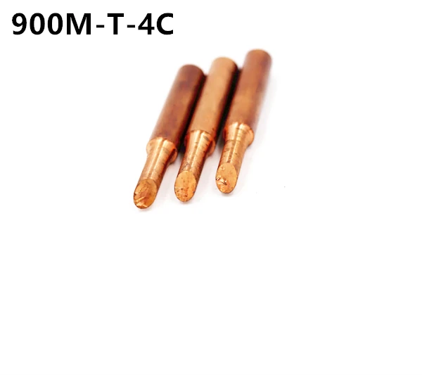 

3piece 900M-T-4C Diamagnetic copper soldering iron tip Lead-free Solder tip 933.376.907.913.951,898D,852D+ Soldering Station