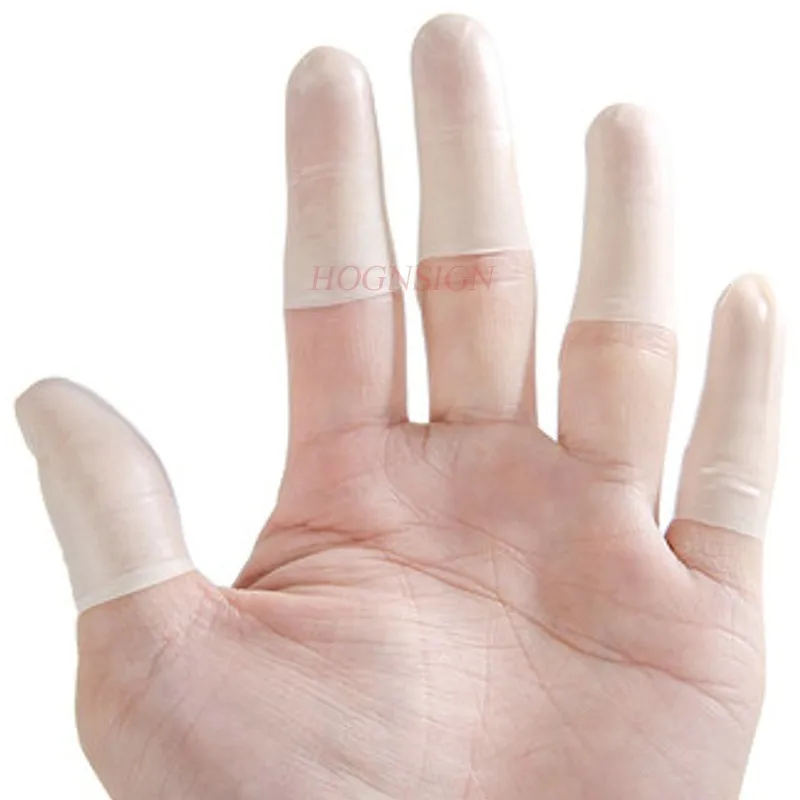 1000pcs Natural latex finger sleeve incision wear-resistant sulfur-free rubber protective finger sleeve labor insurance non-slip 500g disposable protective finger cover rubber latex non slip finger hood counting money purifying dust free industrial labor