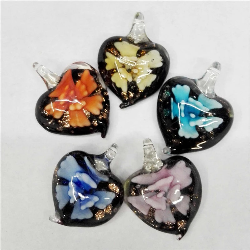 12pcs Murano Lampwork Blown Glass Pendant Necklace Fashion Italian