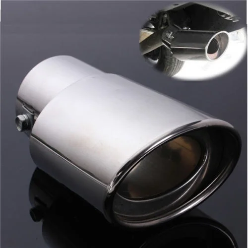 

DHL 100 PCS Universal Car Stainless Steel Chrome Fits EXHAUST Tail Muffler Tip Pipe Car New (Color: Silver)
