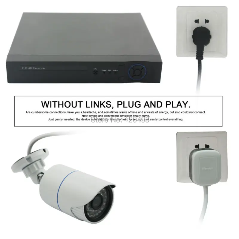 2016 New arrival 4ch 720P WiFi wireless CCTV Plug and play security camera system with PLC