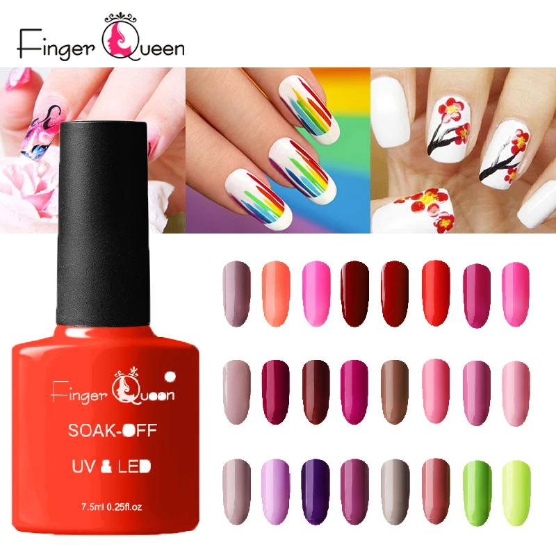 

Fingerqueen 2018 New High Quality Multicolor Women 6ml Nail Polish Art Nail UV & LED Bright 83 Strong Solider Soak-off Polish