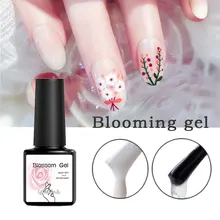 Esmalte de gel uv transparente de 8ml, arte em unhas, padrão de flor uv, led, esmalte em gel para unhas brancas revestimento superior esmalte