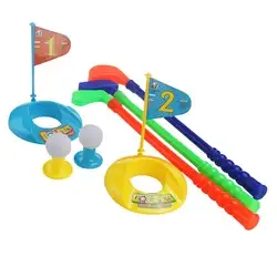 Дети красочные пластиковые гольф игрушка Набор для игры в гольф