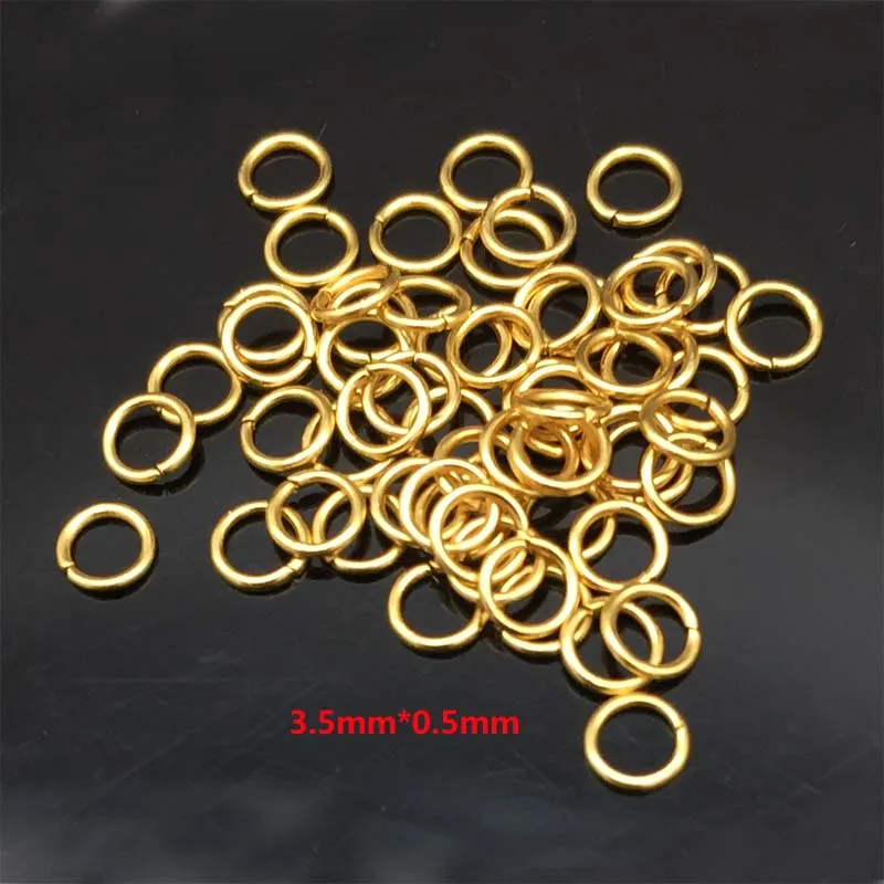 100pcs Stainless Steel Jewelry Findings Gold Tone Open Jump Rings Connectors DIY For Jewelry Making 3.5mm-10mm