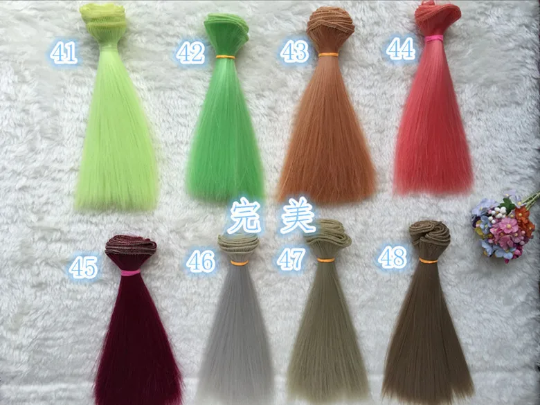1 шт. 30 см 48 цветов шиньон для трансплантации periwig Tresses moppet кукла парик волос BJD SD