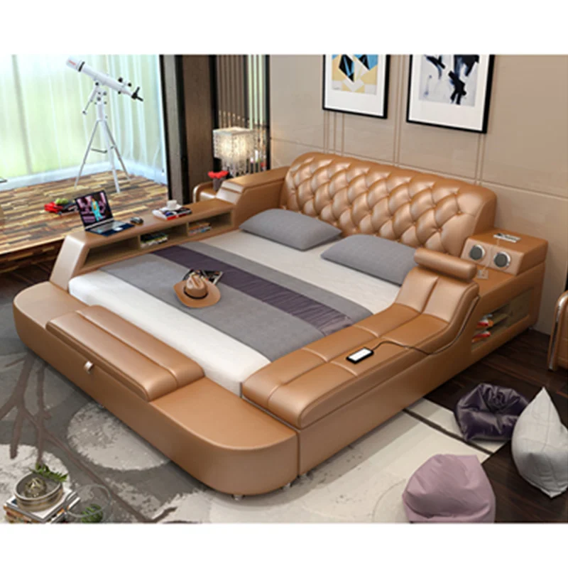 

Fancy Brown Color Leather modern massage bed