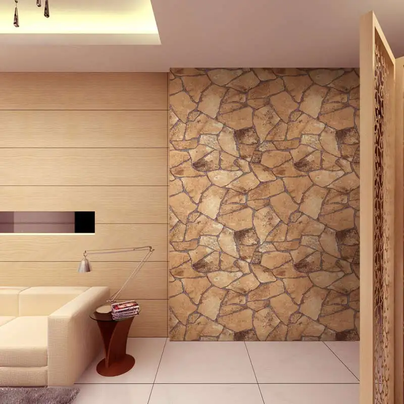 Современный китайский стиль, 3D мозаика, имитация кирпичного камня, узор, ПВХ, водонепроницаемая виниловая настенная бумага для гостиной, домашний декор, настенная бумага