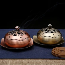 PINNY античный металлический Гибискус спиральный ладан горелка сплав лотоса ладан держатель подарки и ремесленные украшения для дома буддийская кадильница