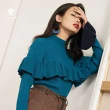 FANSILANEN 2017 Fashion New Arrival Spring/Autumn/Winter Casual Preppy Style Women Solid Sweater And Pullovers Z72130 FANSILANEN 2017 Fashion New Arrival Spring/Autumn/Winter Casual Preppy Style Women Solid Sweater And Pullovers Z72130