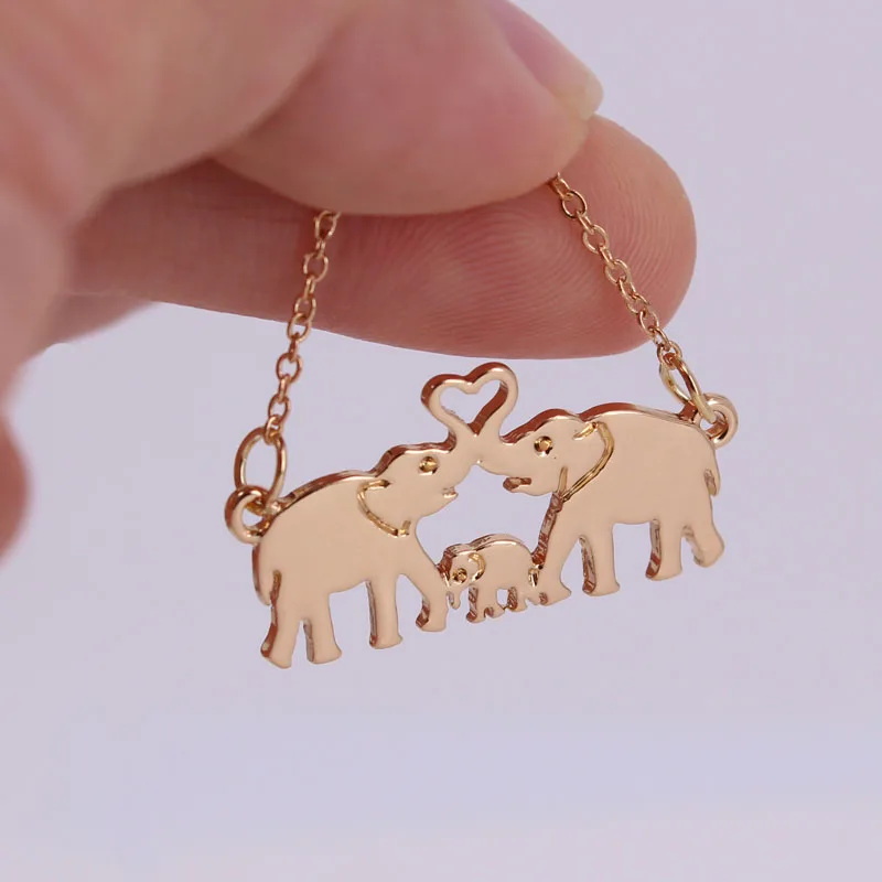 Hzew a warm family Elephant father mother and Детская Подвеска Ожерелье со слонами|elephant necklace|necklace