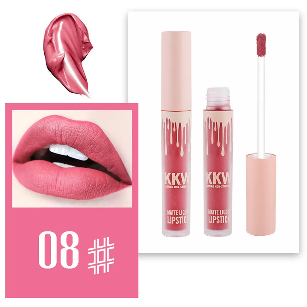 

Nude Sexy Shimmer Lipstick Waterproof Long Lasting Moist Lip Gloss Colorful Lipgloss Sexy Women Makeup Keep 24 Hours #