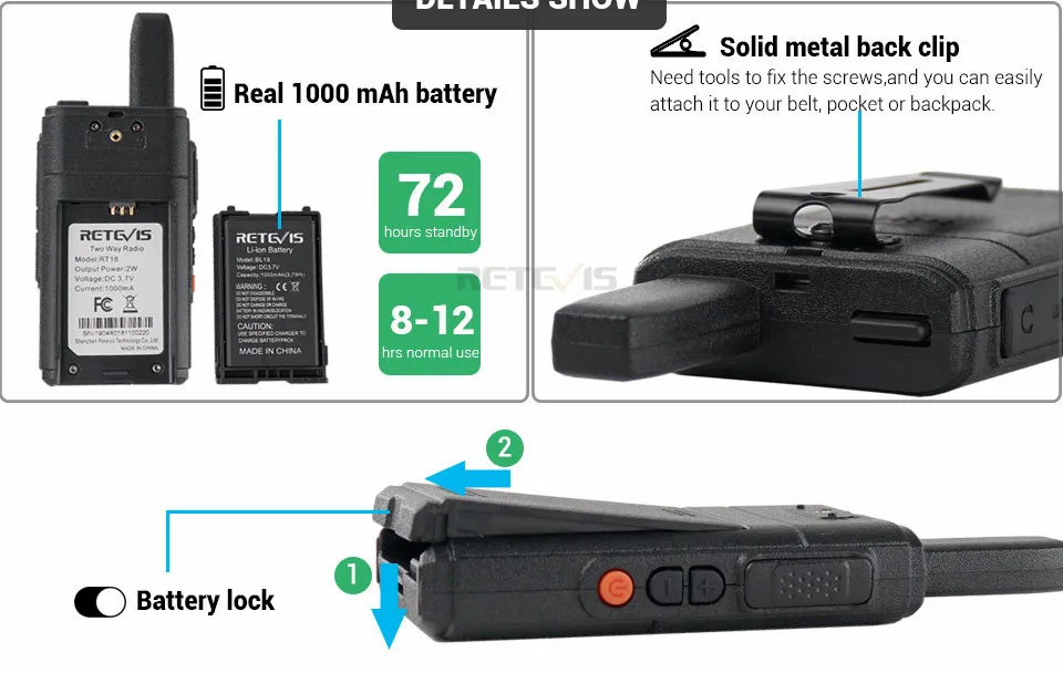 RETEVIS RT618/RT18 PMR радио перезаряжаемая мини рация 2 шт. PMR446 PMR 446 FRS Dual PTT VOX двухсторонняя рация