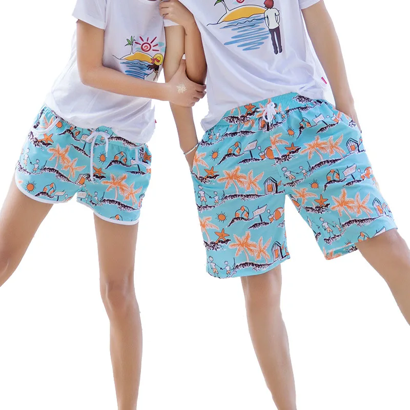 

H.S.F.Q Family Beach Shorts 2018 Boys Girls Swimwear Couple Quick Dry Plus Size Boardshorts Men Swim Women Short Pants