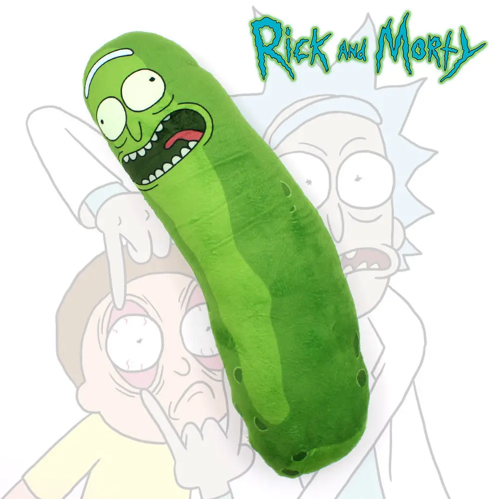 

18" Cute Rick and Morty Pickle Rick Green Soft Pillow Stuffed Plush Toy Doll Home Decor Cosplay Gift