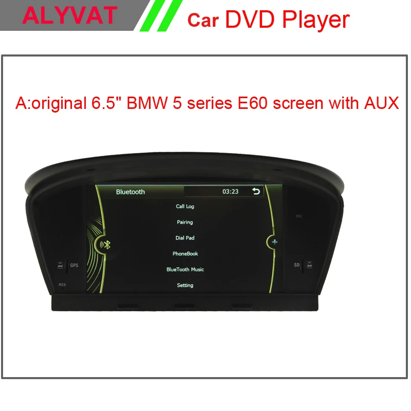 Top 8" Car DVD GPS player for BMW 5 series E60 E61 E63 E64 BMW M5 2003 2004 2005 2006 2007 2008 2009 2010 Original car is with AUX 9