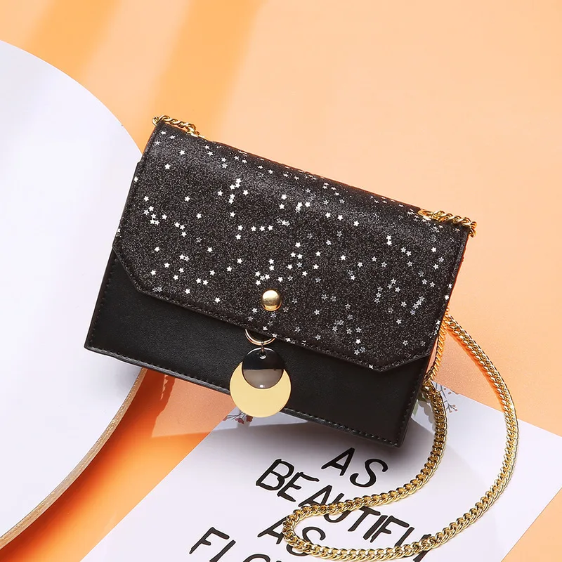 

Fashion sequins bolsa feminina messenger bag cow leather shoulder bag brand genuine leather 2018 women bag free shipping