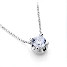 Pistil форма Валентина ювелирные изделия высшего качества 1ct алмаз ожерелье из страз с подвеской 925 серебро ожерелье Цепочка