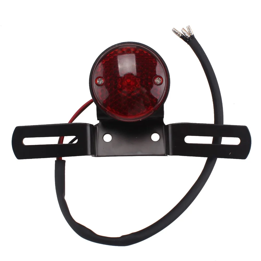 Motorcycle Round Taillight Assembly For Harley Choppers Custom Bobber