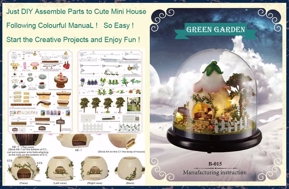 Casa De Muñecas En Miniatura De Navidad Pudding Y Caja