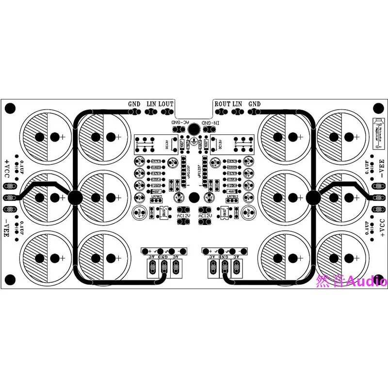 Полуфабрикаты класс A мощность усилитель, выпрямитель доска фильтрующая плата Защитная панель динамика без конденсатор с алюминиевой крышкой