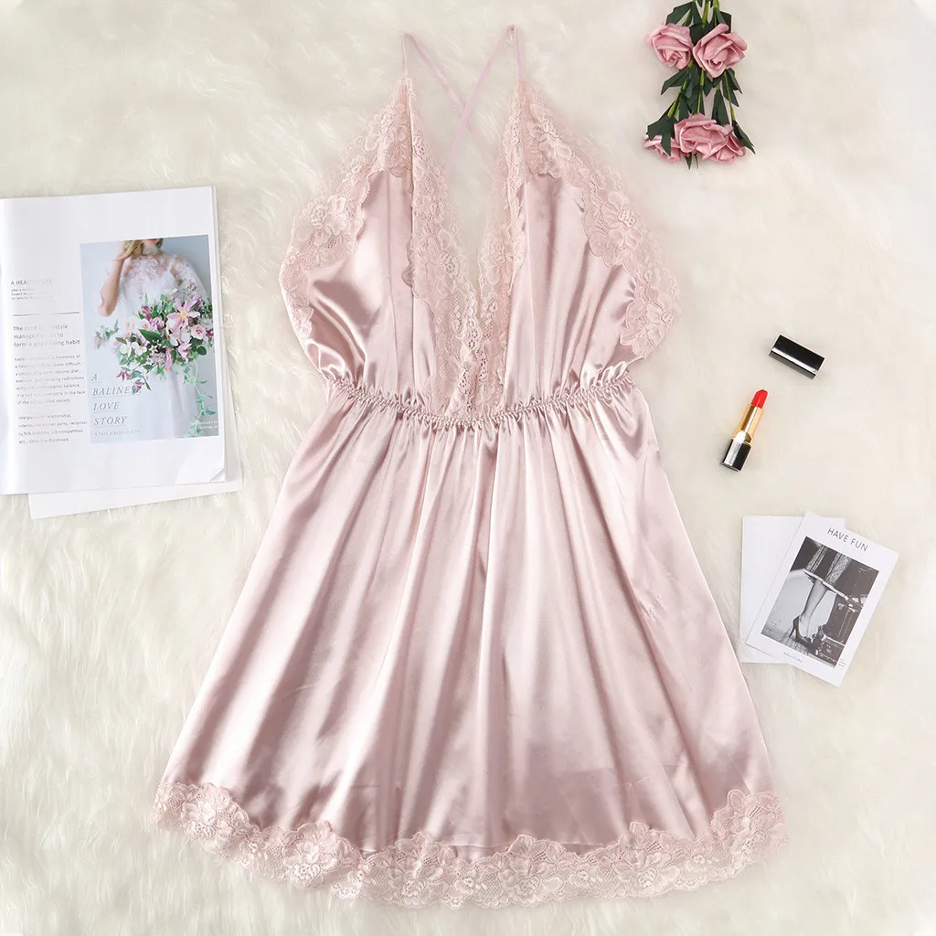 

Sexy lingerie women underwear porno pajamas Erotic Thin section Mature women's Lace Plus Size Dress Nightwear temptation H5