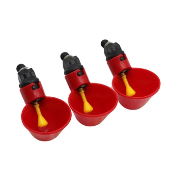 

12 Pcs Poultry Chicken Quail Drinker Bowl Automatic Waterer Cups Bird Chicken Drinking Bowl Chicken Farm Feeding Equipment