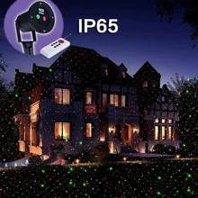 UK Plug New Outdoor/ Indoor Remote Green Pattern Laser Projector Landscape Garden Yard Lawn Tenement Lighting Show Light Xmas