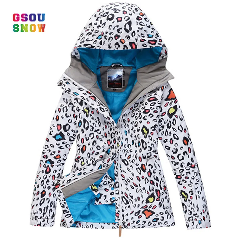 

GSOU SNOW New Ski Jacket Women Anti-pilling Snowboard Coats Waterproof Windproof Female Ski Jackets Breathable Anti-shrink