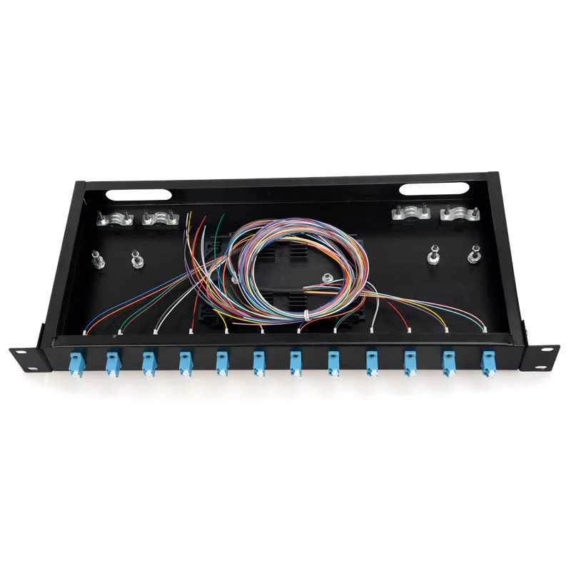 

Fiber optic terminal box 24 core LC with adapter pigtail 12 Ports Fiber optical Patch Panel OEM distribution frame