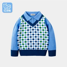 Dinstry/Весенний свитер для маленьких мальчиков; Верхняя одежда для детей; свитер с фальш-вставкой из двух предметов