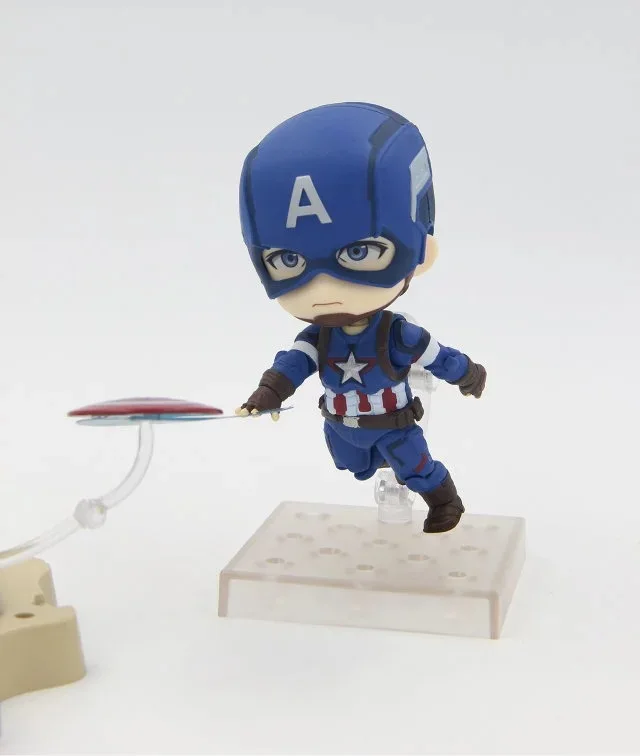 Аниме Marvel Nendoroid 618 милые каваи Капитан Америка 10 см фигурка игрушки