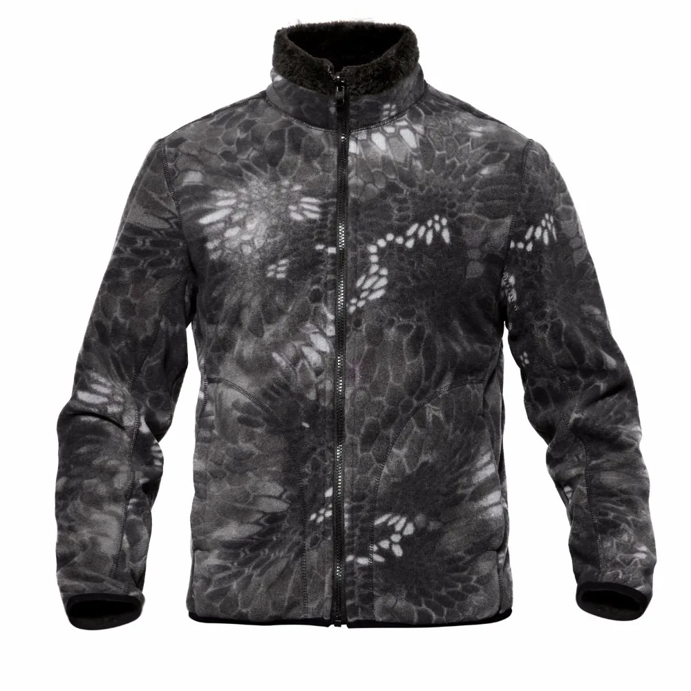 

Shanghai Story Men Thicken Warm Military Army Fleece Jacket WindProof Tactical Reversible Cardigan Jacket