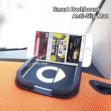 Умный логотип приборной панели автомобиля Противоскользящий коврик черный силикагель волшебный липкий коврик держатель для сотового телефона солнцезащитные очки MP3 плеер 20X11 см