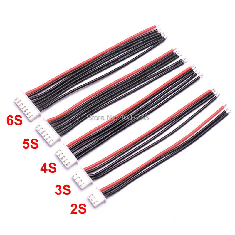 10 шт./лот см 100 мм RC Lipo зарядное устройство с разъемом 2s 3s 4s 5s 6s 22AWG кабель для IMAX B3