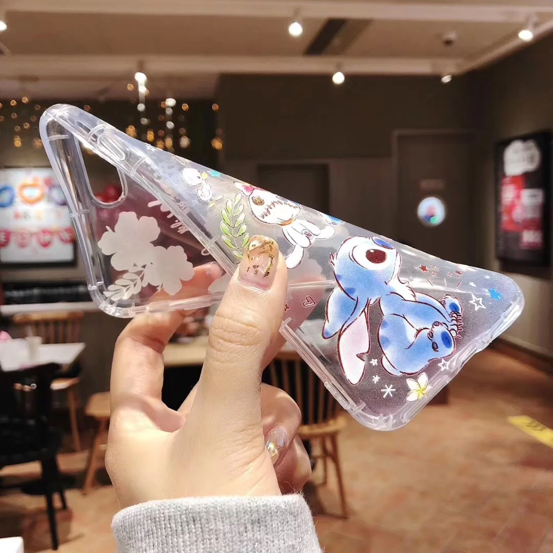 

New Cartoon Disney Acupuncture Squirrel Donald Duck Transparent Soft TPU Air Floor Cover iPhone Xs Max X Cute Cartoon Phone Case