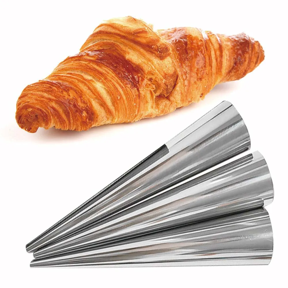 D30xh120мм (3 шт) 13319. Кондитерский мешок с 8 насадками nozzles sacco decorator icing bag. Форма для выпечки трубочек. Кондитерские конусы металл 15см d3. Конусы для выпечки.