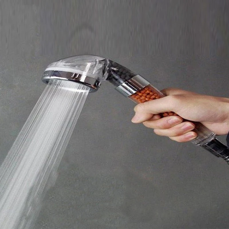 Showerhead SPA Water saving Anion Shower Heads Faucet Filter Pressurize