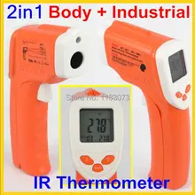 2in1 цифровой Бесконтактный инфракрасный термометр-50 до 380 градусов ИК лазерный пистолет промышленных и Средства ухода за кожей лоб Температура метр