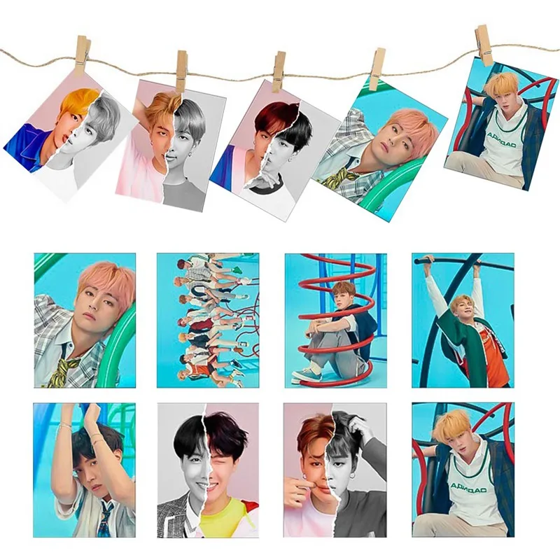 

16Pcs/Set K-POP Bangtan Boys LOVE YOURSELF Answer Album Self Made Paper Lomo Cards Photo Card Poster HD Photocard