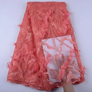 

High Quality Lace Embroidered Nigerian French Tulle Laces Fabric For Women Dress African Lace Fabric A1446