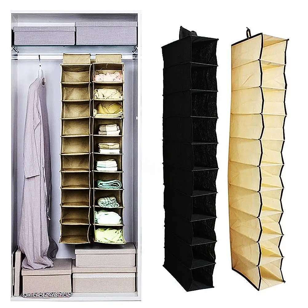 

10 Sections Closet Wardrobe Shoes Clothes Organizer Hanging Storage Rack
